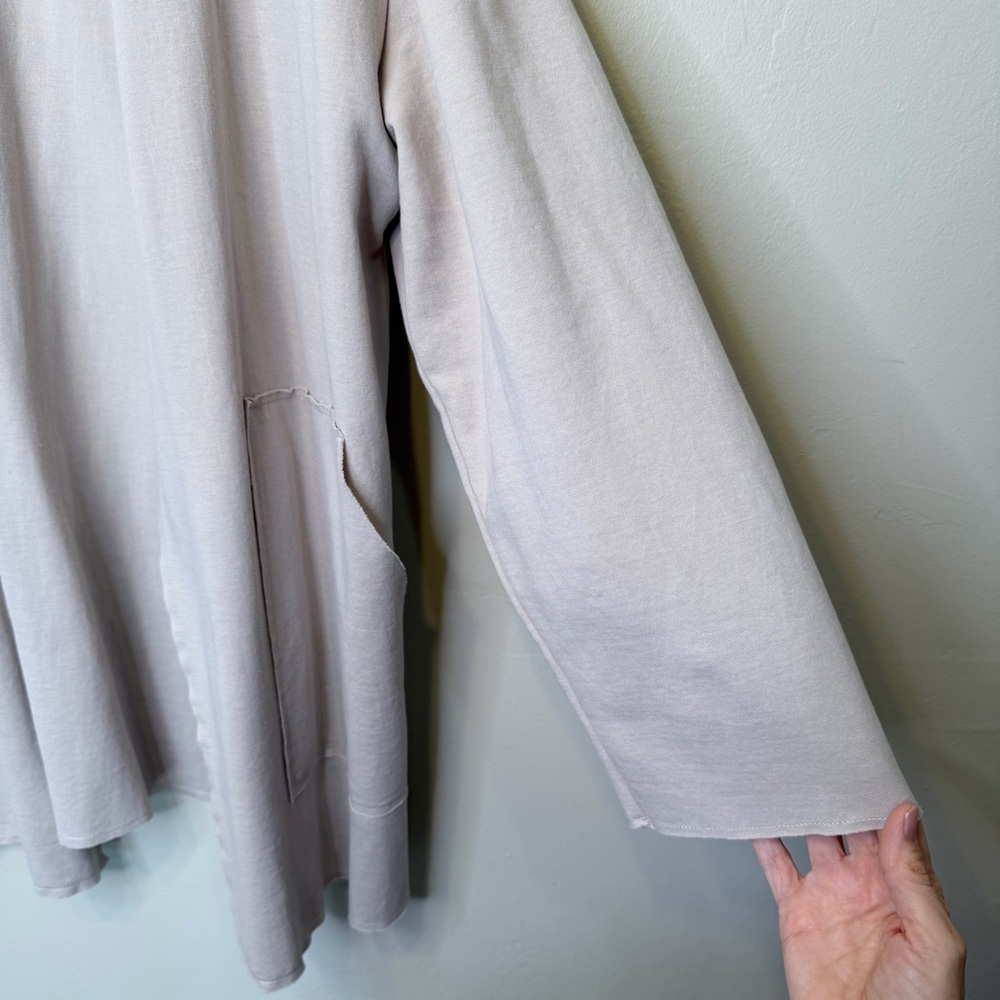 ZARA | Open Front Hip Pockets Relaxed Lightweight Cardigan - Picture 5 of 9